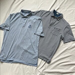 GOLF shirts - Johnnie-O blue stripes! Men’s medium
